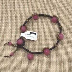 Nakamol Adjustable Rose Quartz Bracelet NWT